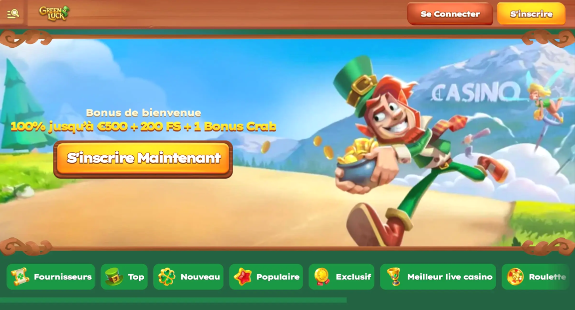 Green Luck Casino Spieloberfläche auf Desktop und Mobile